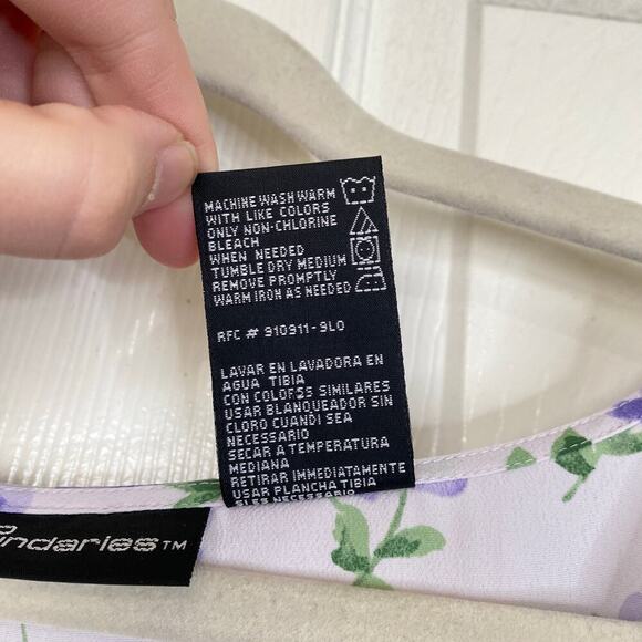 Vintage NO BOUNDARIES Y2K Floral Dress Purple Size Large - Picture 5 of 6